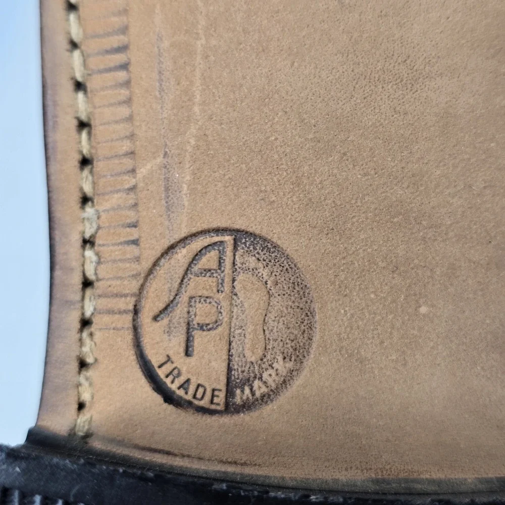 Vintage‎ Wright Arch Preserver Rutgers Union Black Pebble Leather Shoes 11.5D